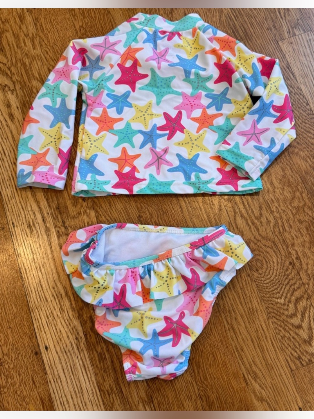 Little Me Multicolor Starfish Swim Set Baby 6-9 months Tankini rash guard